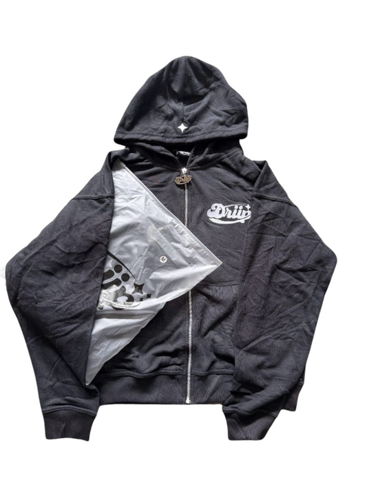 Black zip-up